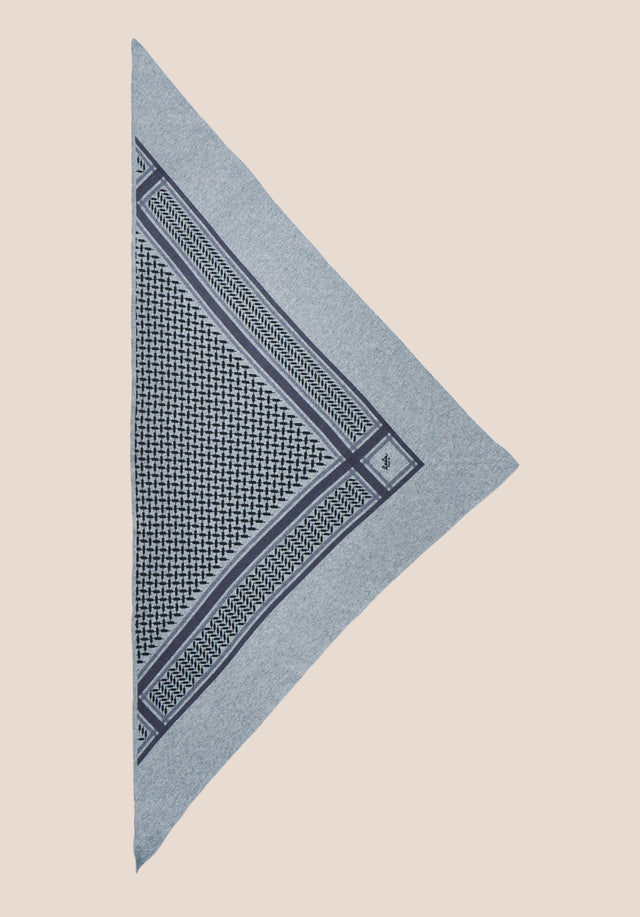 Triangle Trinity Classic L City Middlegrey melange - A large luxuriosly soft, triangle shaped cashmere scarf, featuring a... - 5/5