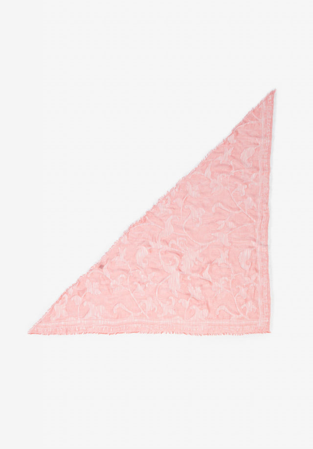 Triangle Alvid flower fountain pink - A soft triangle scarf made of light cotton, trimmed with...

