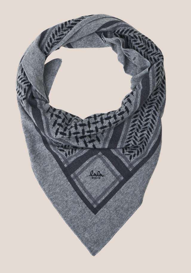 Triangle Trinity Classic M City Middlegrey melange - A luxuriosly soft, triangle shaped cashmere scarf, featuring a classic... - 4/6