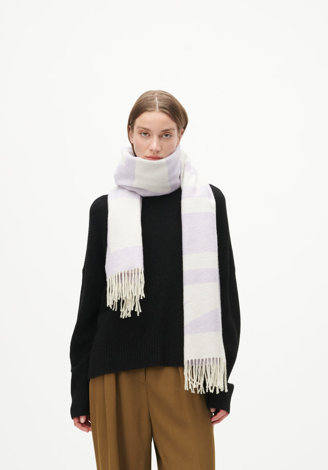 Scarf Akira lavender beige - Lala Berlin fans, meet your new favorite scarf. An eye-catching... - 3/6