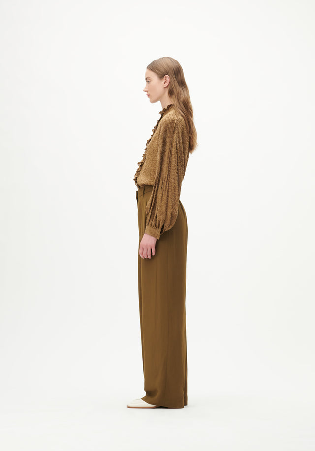 Pants Pony cedar - Elegant, wide-leg suit pants with a modern vintage touch. Pintucks... - 2/9