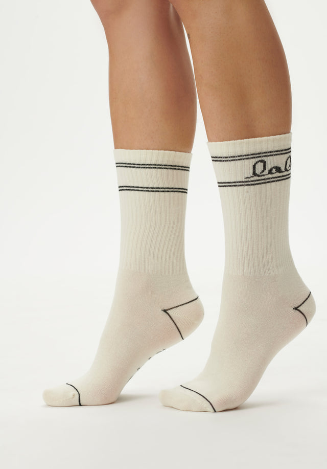 Socks Alja white - Bequem und lässig Diese Baumwoll-Lurex-Socken mit lala Berlin-Logo wirst du...
