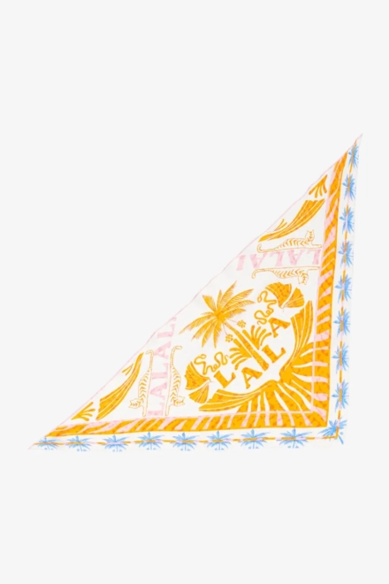 Triangle Aina - silk - sunset palm orange