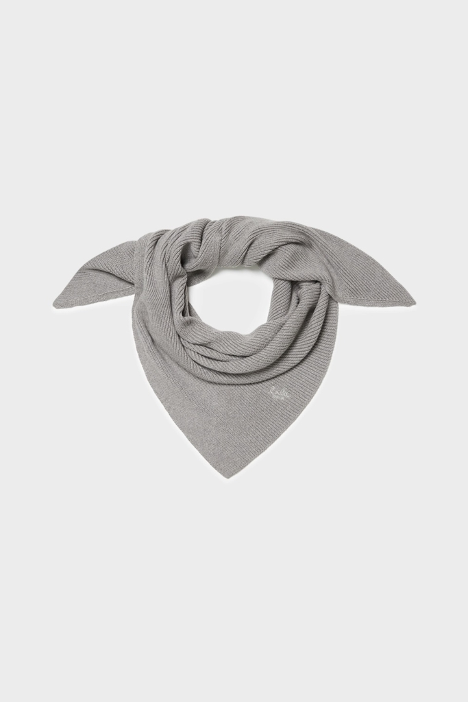 Knitted Chunky Triangle Tallie cotton wool light grey - alternative 1