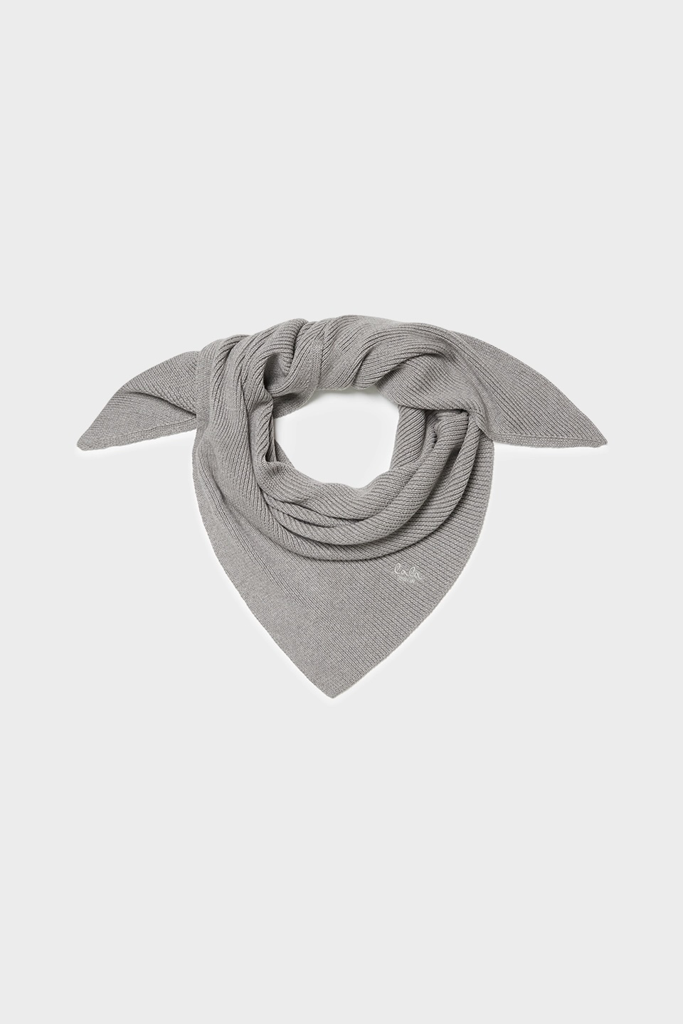 Knitted Chunky Triangle Tallie cotton wool light grey - alternative 1